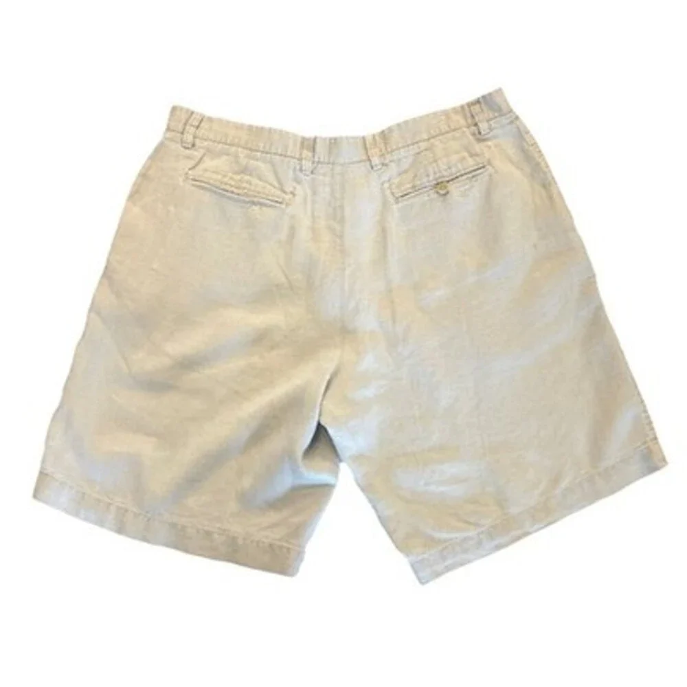 VTG Banana Republic 100% Linen Shorts Men's 38 Beige 10